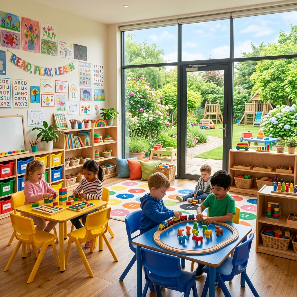 Beautiful preschool classroom